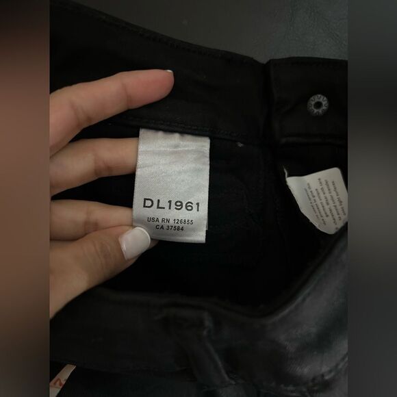 DL1961 Florence Cropped Mid Rise Coated Jeans - Picture 8 of 10